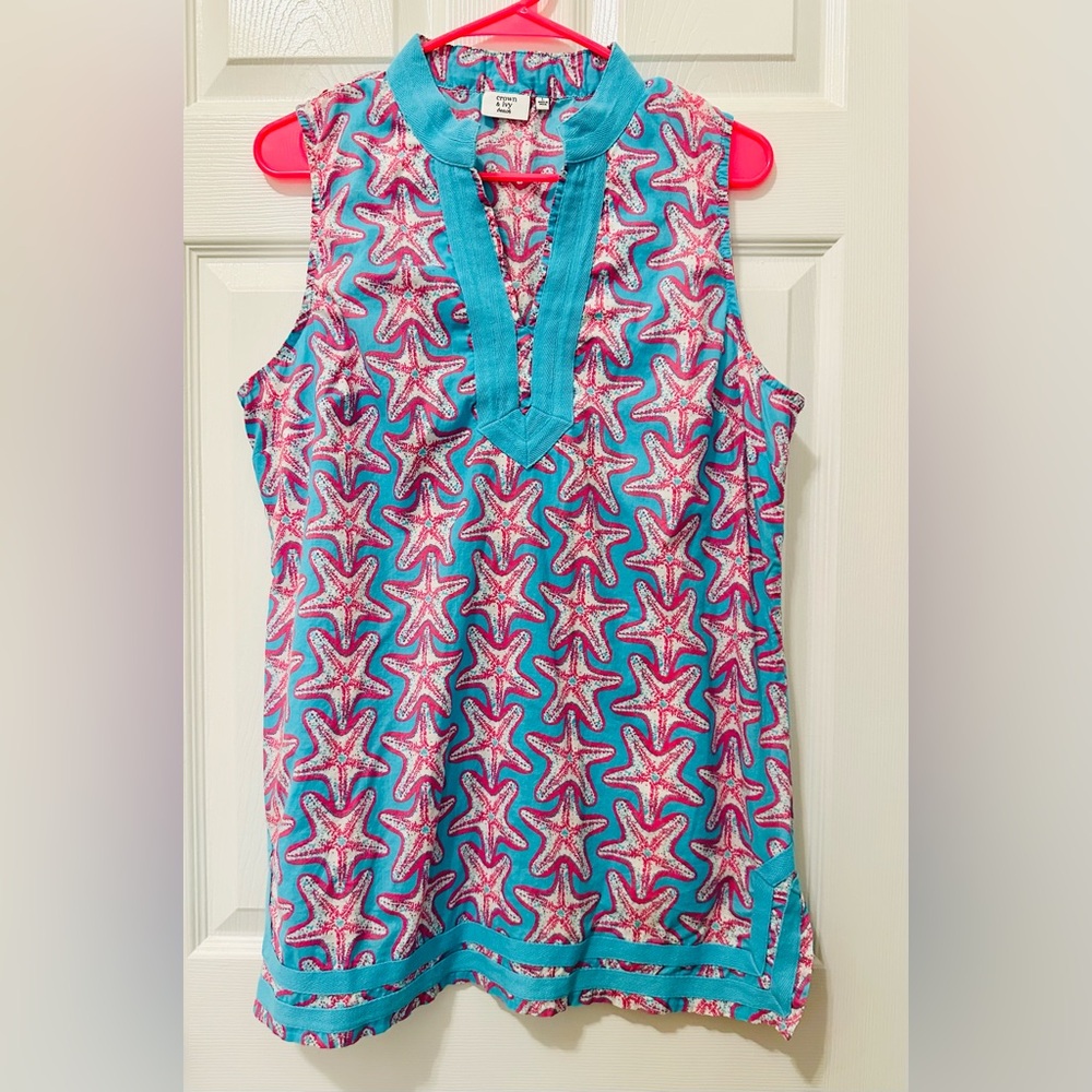 Crown & Ivy Pink  Top / swim cover up Sleeveless